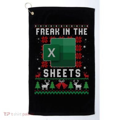 Freak In The Sheets Excel Ugly Christmas Sweater Golf Towel