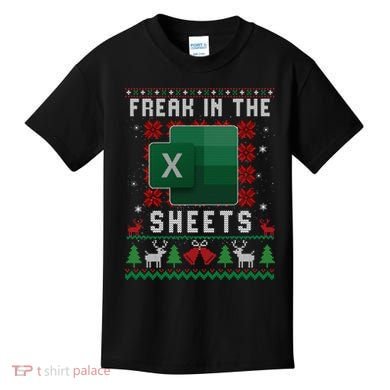 Freak In The Sheets Excel Ugly Christmas Sweater Kids T-Shirt