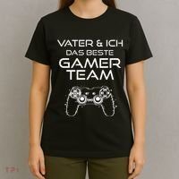 Father & I The Best Gamer Team T-Shirt thumb 4