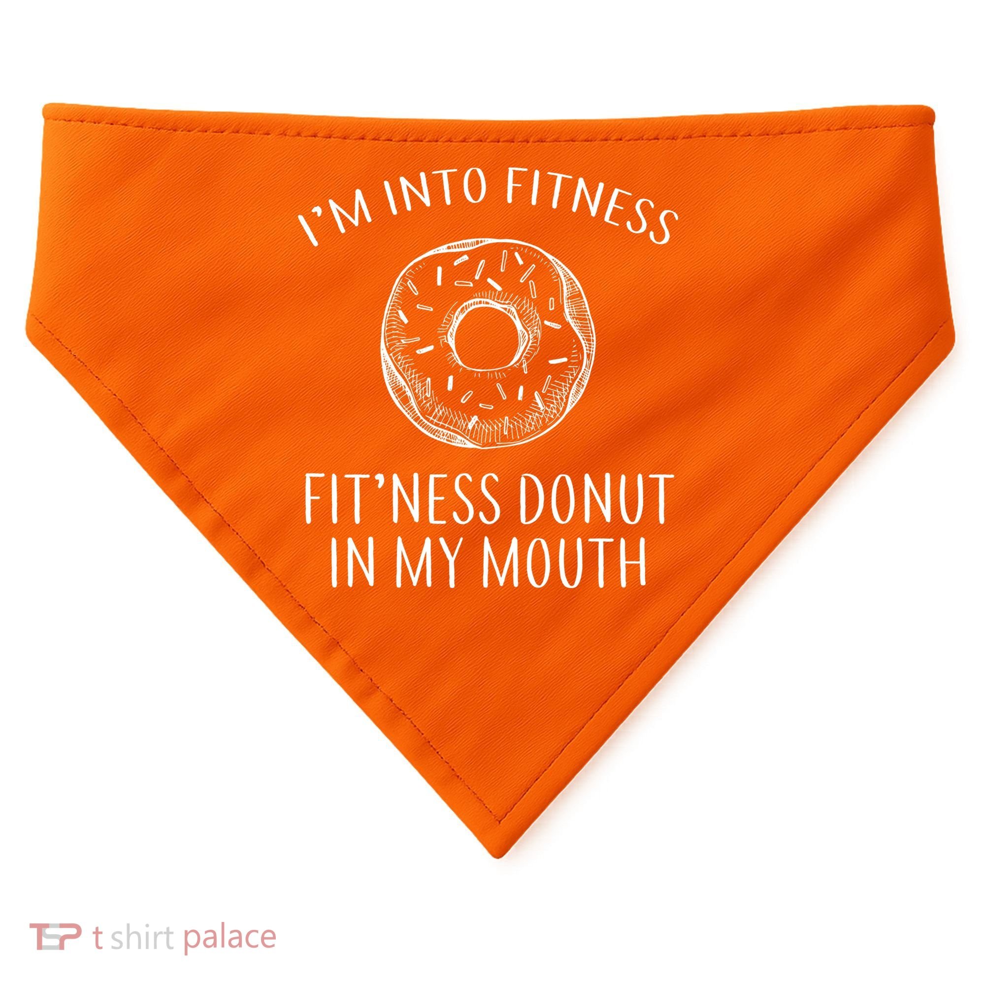 Fitness Fit'ness Donut In My Mouth USA-Made Doggie Bandana
