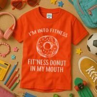 Fitness Fit'ness Donut In My Mouth Kids T-Shirt thumb 3