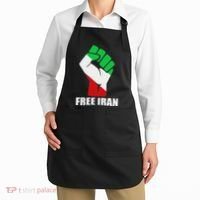 Free Iran Unity Fist Logo In A Pahlavi Flag Apron thumb 2