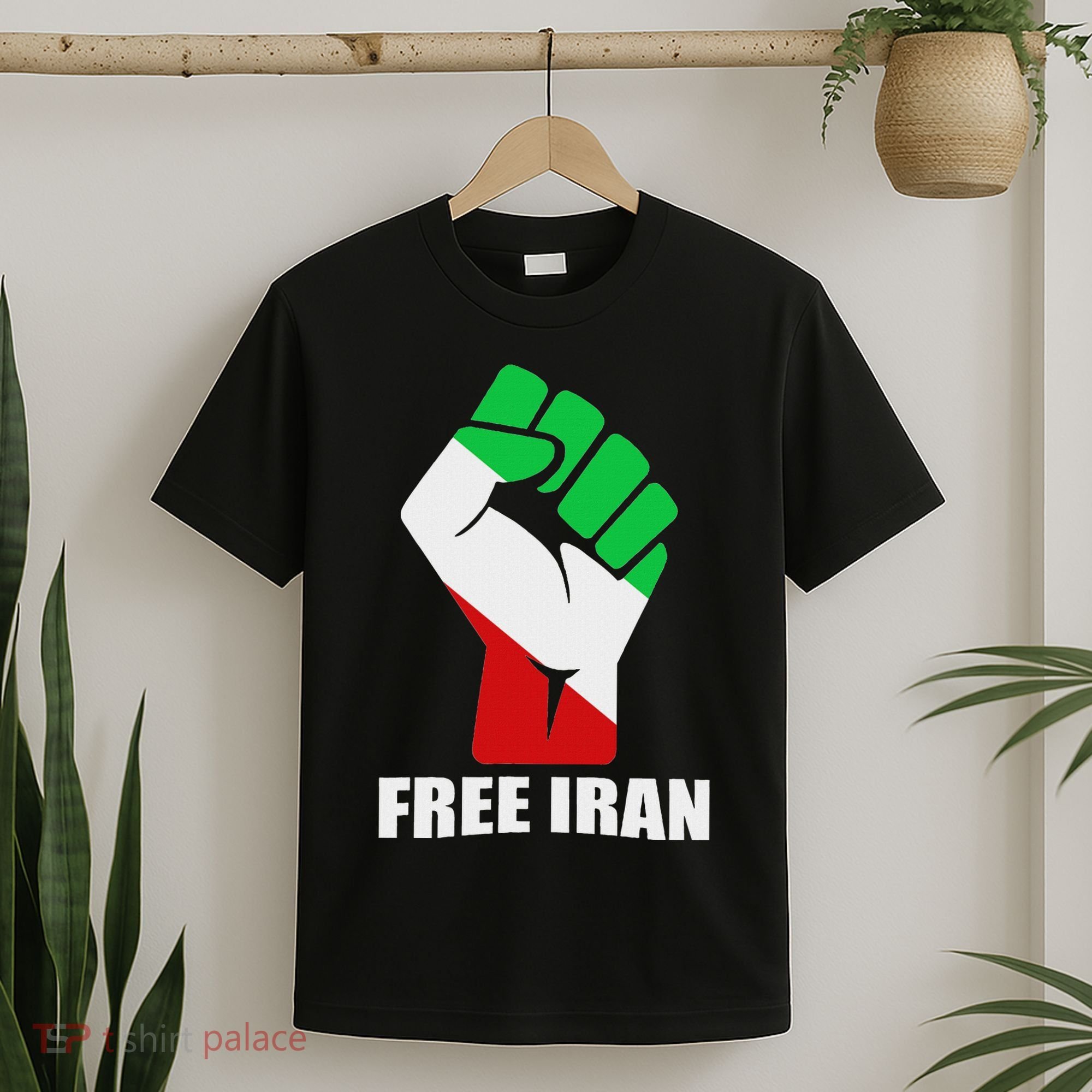 Free Iran Unity Fist Logo In A Pahlavi Flag T-Shirt