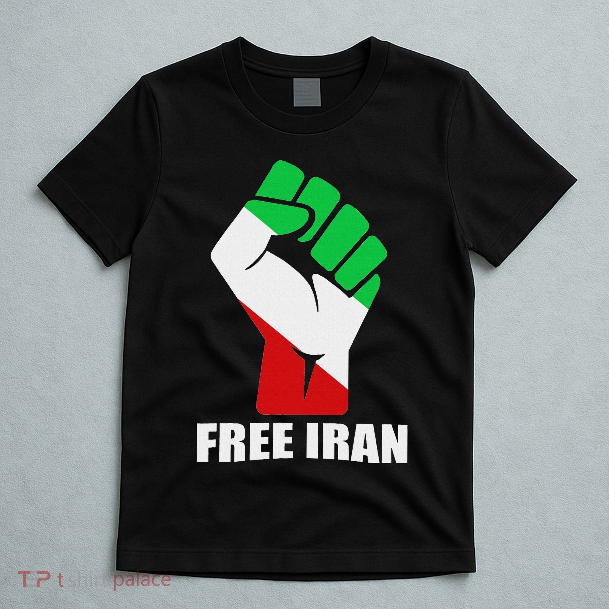 Free Iran Unity Fist Logo In A Pahlavi Flag T-Shirt
