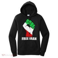 Free Iran Unity Fist Logo In A Pahlavi Flag Women's Hoodie thumb 0