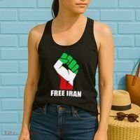 Free Iran Unity Fist Logo In A Pahlavi Flag Women's Tank Top thumb 2