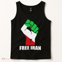 Free Iran Unity Fist Logo In A Pahlavi Flag Tank Top thumb 2