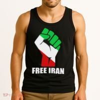 Free Iran Unity Fist Logo In A Pahlavi Flag Tank Top thumb 3