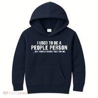 Funny I Use To Be A People Person Kids Hoodie thumb 0