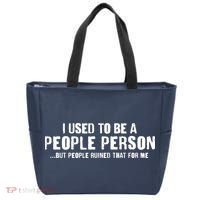Funny I Use To Be A People Person Tote Bag thumb 0
