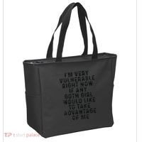 Funny IM Very Vulnerable Right Now If Any Goth Tote Bag thumb 2