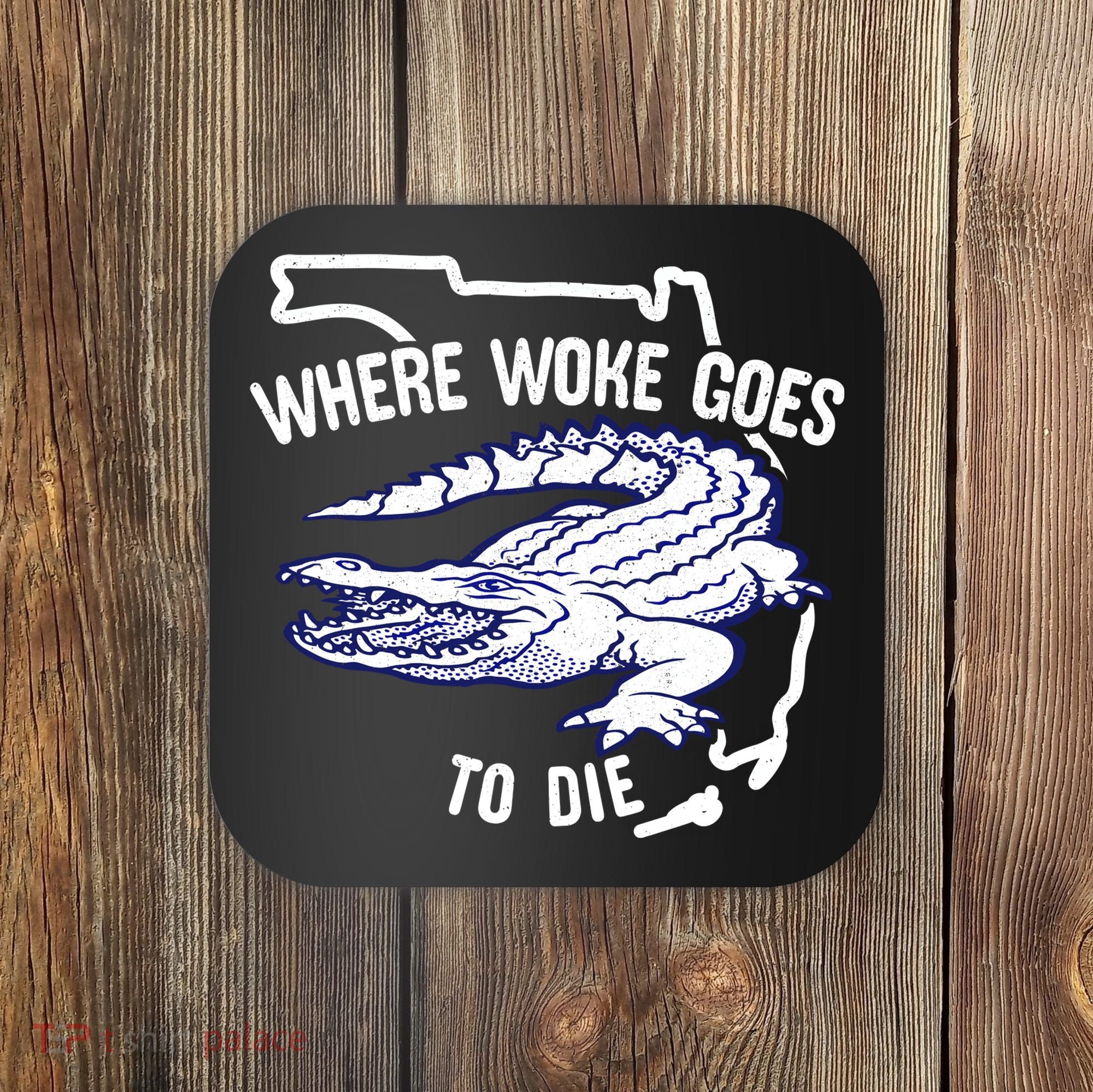 Florida Is Where Woke Goes To Die DeSantis Florida Funny Coaster