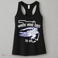 Florida Is Where Woke Goes To Die DeSantis Florida Funny Women's Tank Top thumb 3