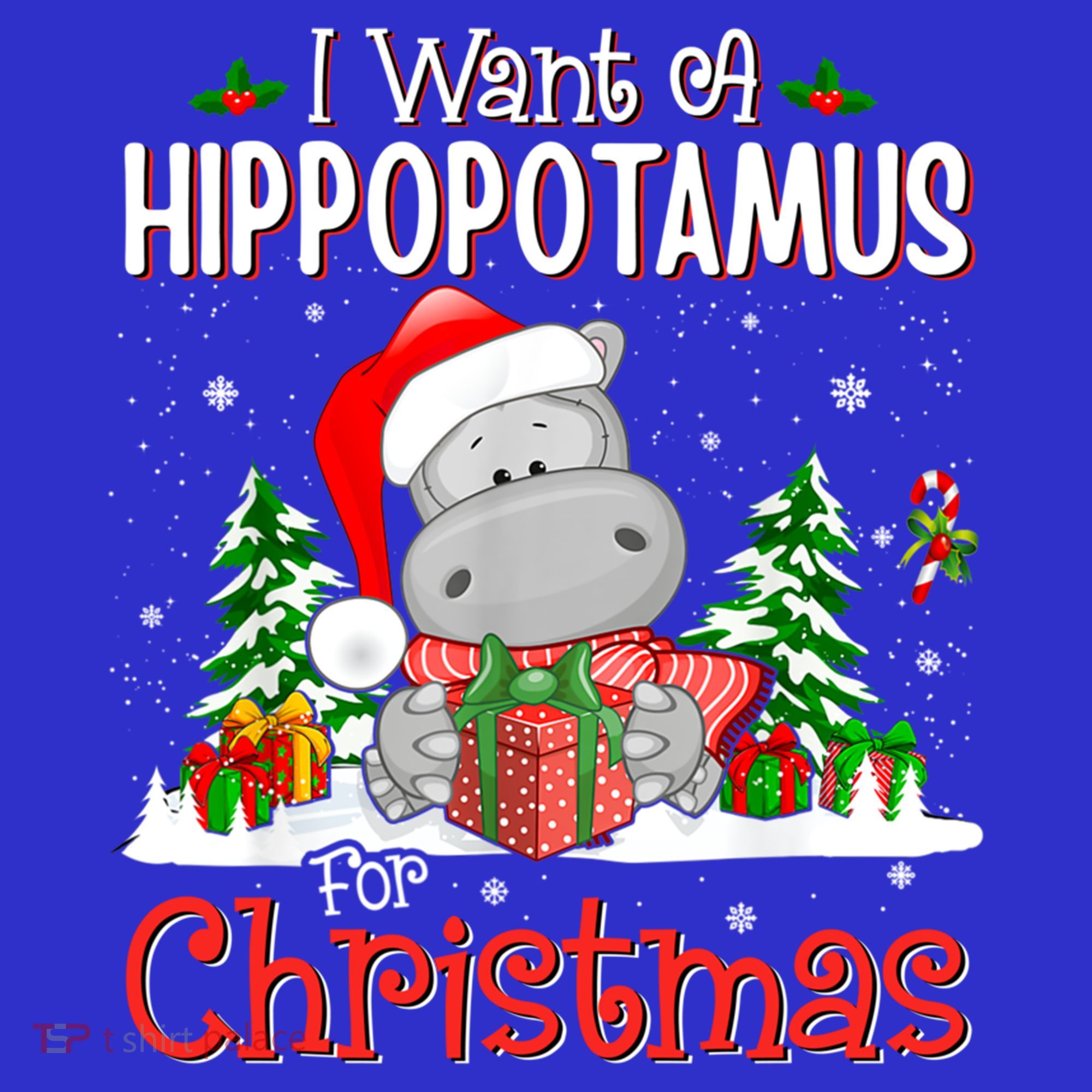 Funny I Want A Hippopotamus For Christmas Xmas Hippo Cool Gift Apron