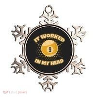 Funny It Worked At My Head Bad Shot 9 Ball Billiards Meaningful Gift Ornament thumb 0