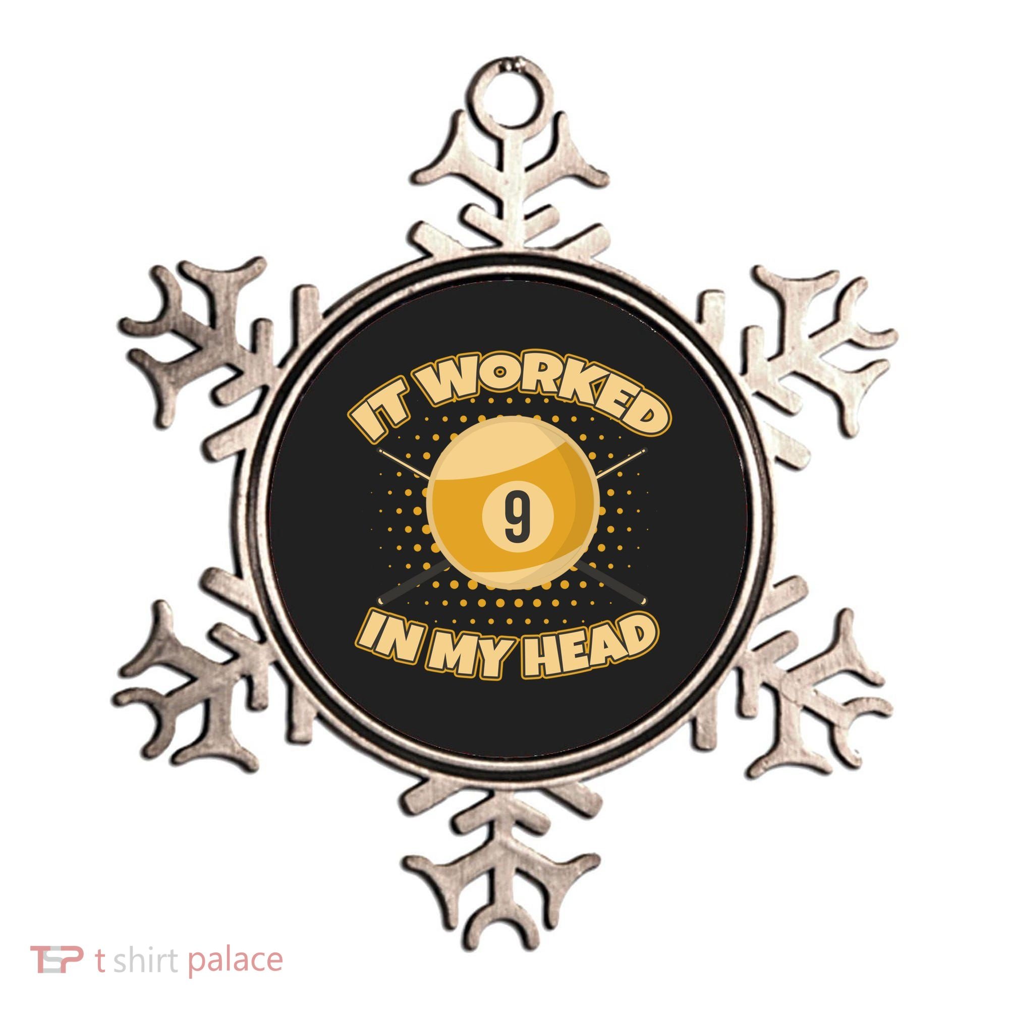 Funny It Worked At My Head Bad Shot 9 Ball Billiards Meaningful Gift Ornament