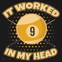 Funny It Worked At My Head Bad Shot 9 Ball Billiards Meaningful Gift Ornament thumb 1