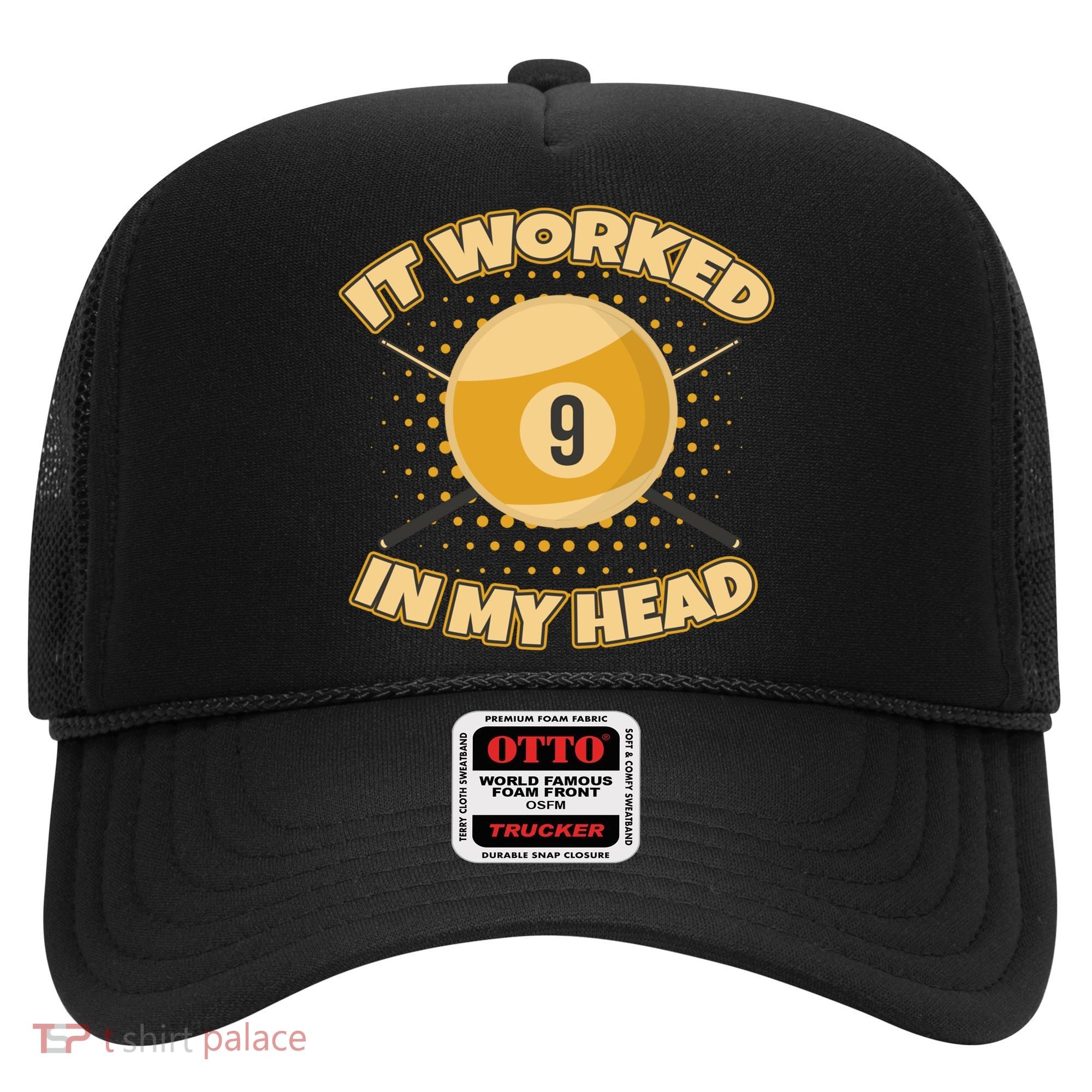 Funny It Worked At My Head Bad Shot 9 Ball Billiards Meaningful Gift Hat