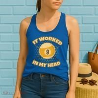 Funny It Worked At My Head Bad Shot 9 Ball Billiards Meaningful Gift Women's Tank Top thumb 2