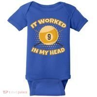 Funny It Worked At My Head Bad Shot 9 Ball Billiards Meaningful Gift Baby Bodysuit thumb 0