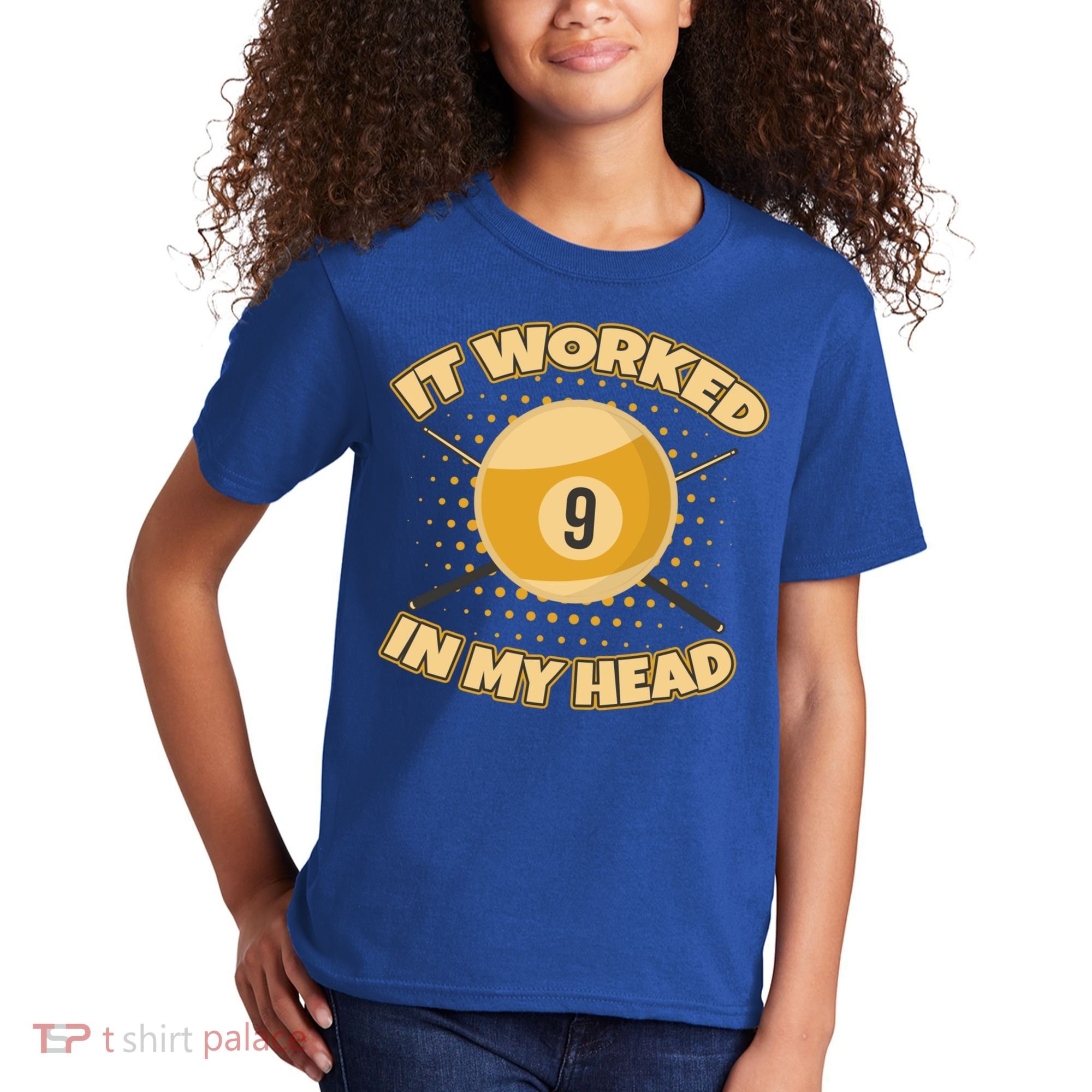 Funny It Worked At My Head Bad Shot 9 Ball Billiards Meaningful Gift Kids T-Shirt