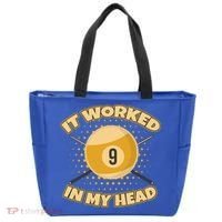 Funny It Worked At My Head Bad Shot 9 Ball Billiards Meaningful Gift Tote Bag thumb 0