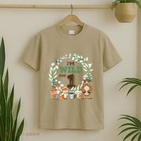 Funny Im Wild And One Zoo Theme Birthday Safari Jungle Animals T-Shirt thumb 2