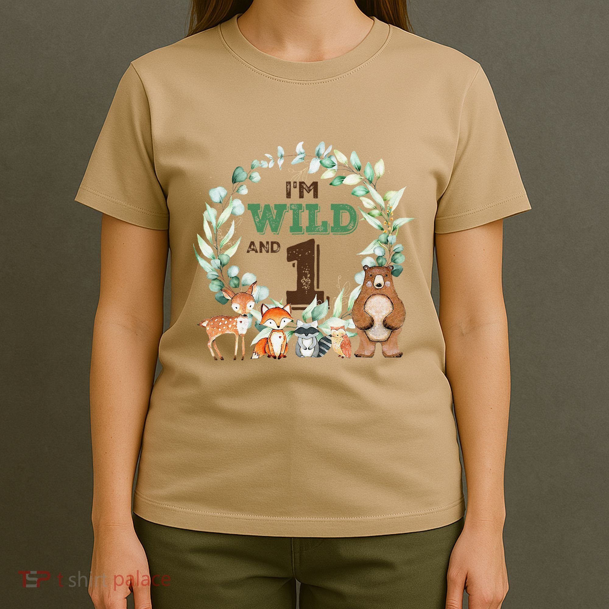 Funny Im Wild And One Zoo Theme Birthday Safari Jungle Animals T-Shirt