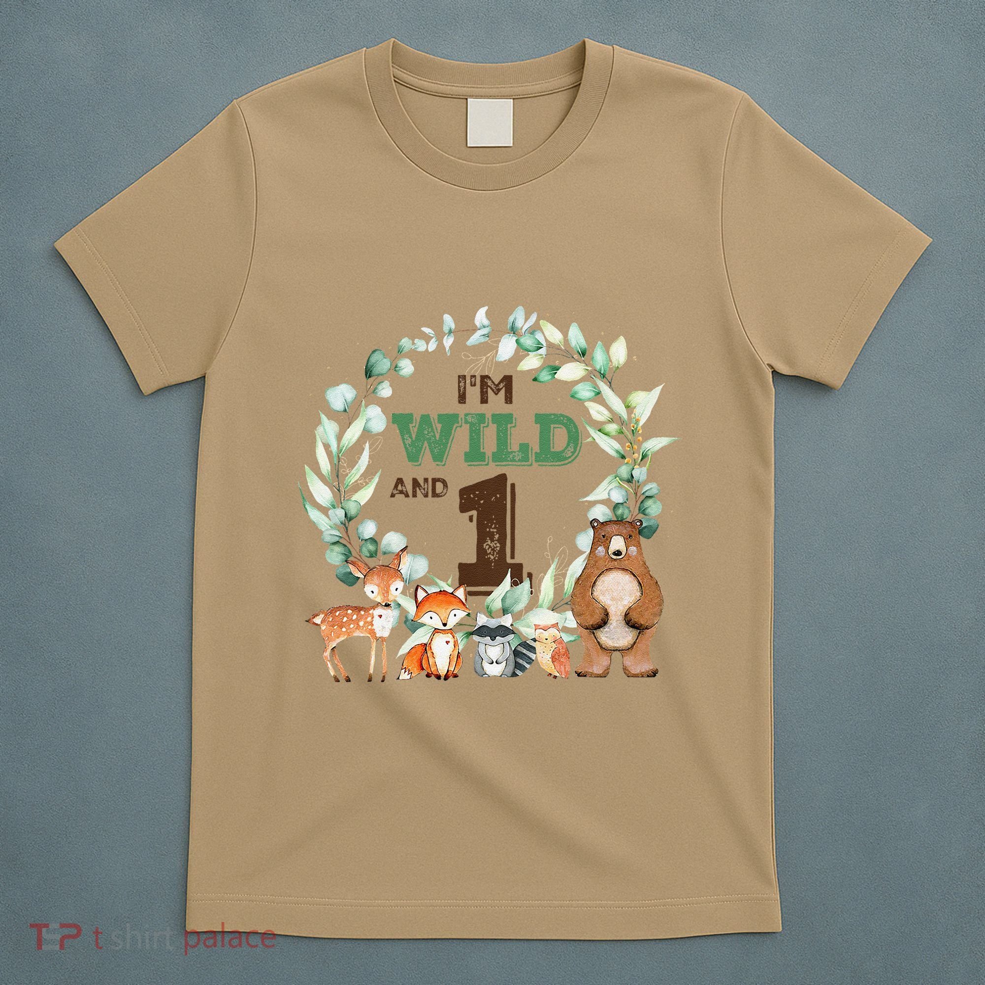Funny Im Wild And One Zoo Theme Birthday Safari Jungle Animals T-Shirt