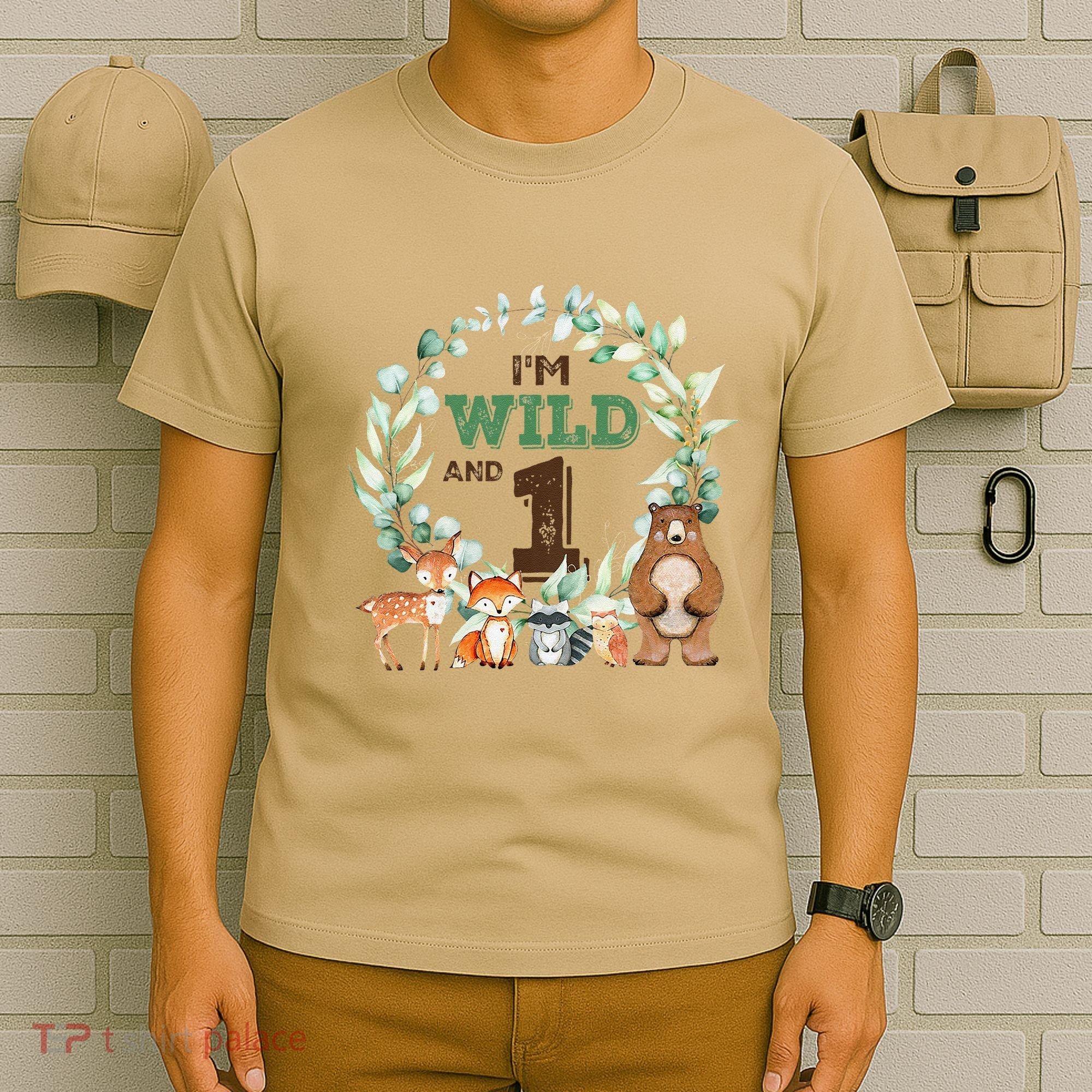 Funny Im Wild And One Zoo Theme Birthday Safari Jungle Animals T-Shirt