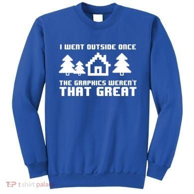 Funny I Went Outside Once The Graphics WerenT That Great Gift Sweatshirt