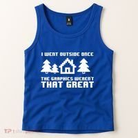 Funny I Went Outside Once The Graphics WerenT That Great Gift Tank Top thumb 2