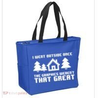 Funny I Went Outside Once The Graphics WerenT That Great Gift Tote Bag thumb 2