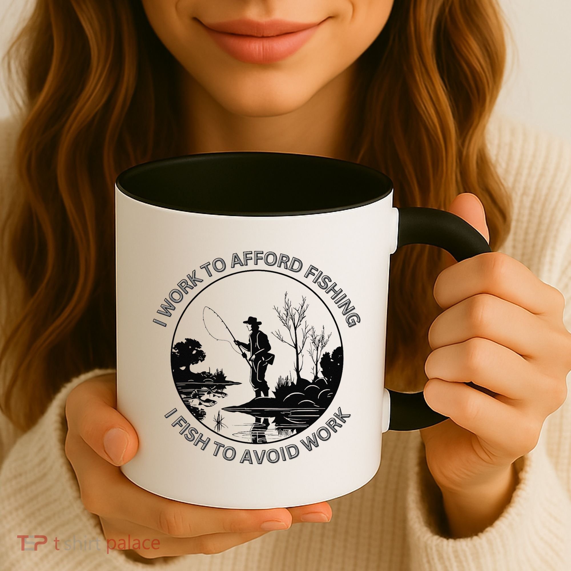 Fisherman I Work To Afford Fishing I Fish To Avoid Work Coffee Mug