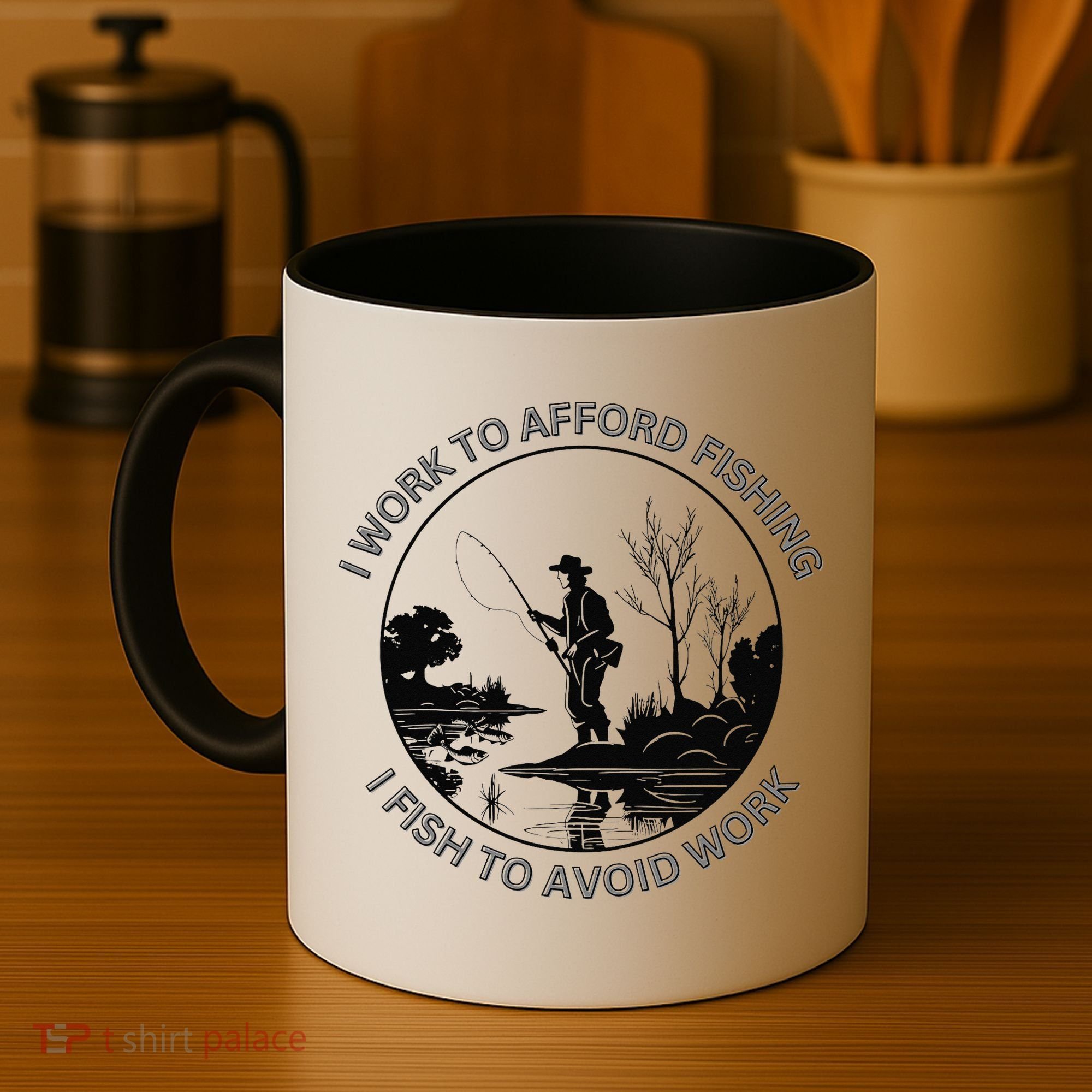 Fisherman I Work To Afford Fishing I Fish To Avoid Work Coffee Mug