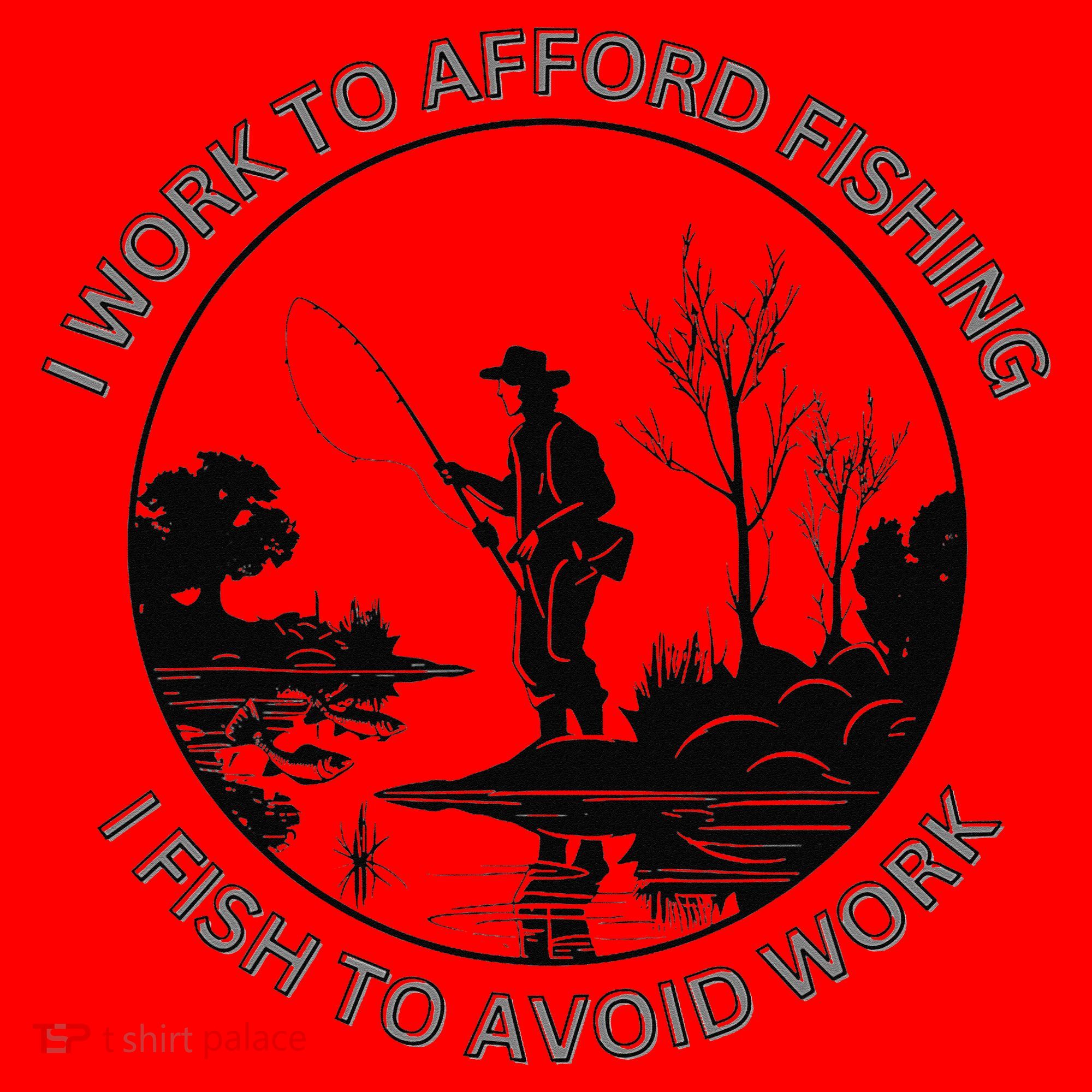 Fisherman I Work To Afford Fishing I Fish To Avoid Work Santa Hat