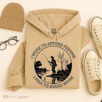 Fisherman I Work To Afford Fishing I Fish To Avoid Work Hoodie thumb 4