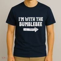 Funny I’m With The Bumblebee Costume Halloween Matching Couple T-Shirt thumb 3