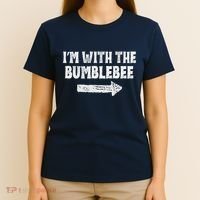 Funny I’m With The Bumblebee Costume Halloween Matching Couple T-Shirt thumb 4