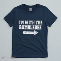 Funny I’m With The Bumblebee Costume Halloween Matching Couple T-Shirt thumb 5