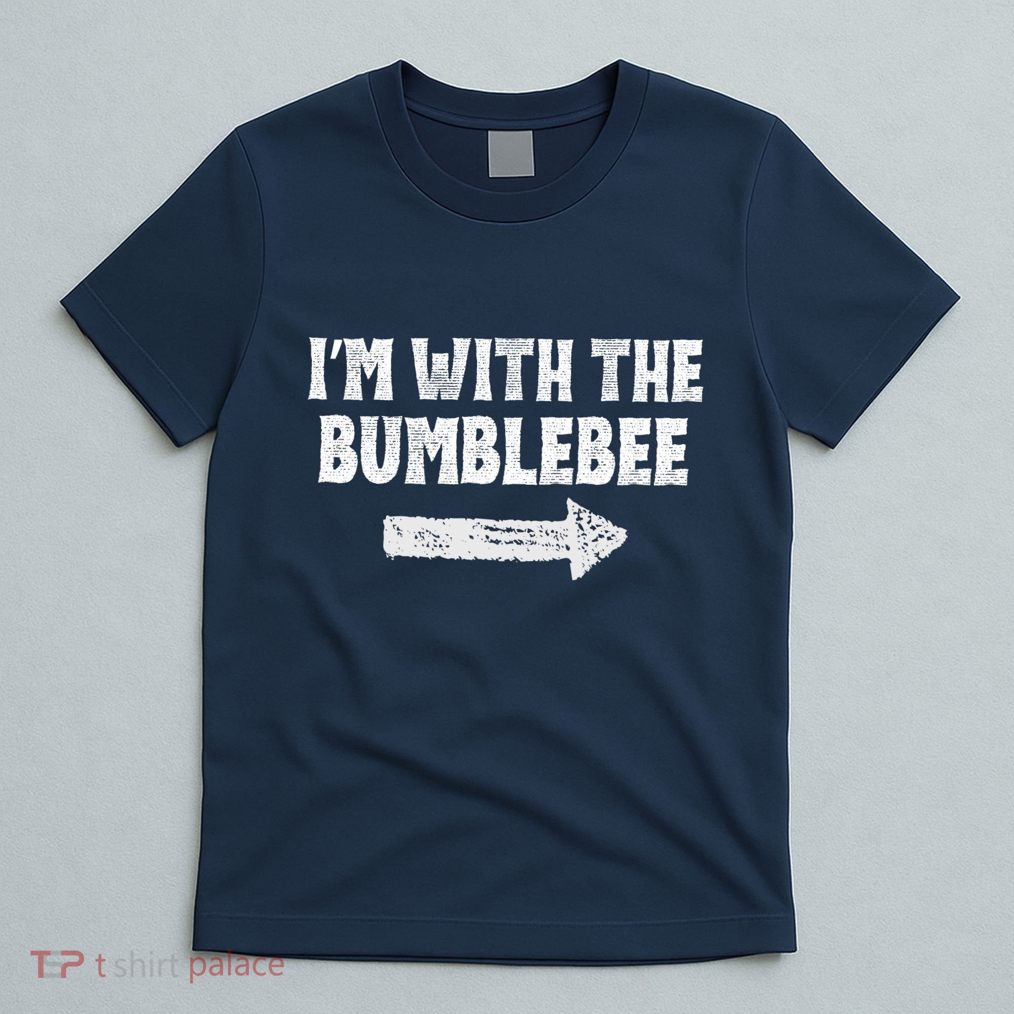 Funny I’m With The Bumblebee Costume Halloween Matching Couple T-Shirt