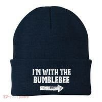 Funny I’m With The Bumblebee Costume Halloween Matching Couple Beanie thumb 0