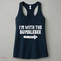 Funny I’m With The Bumblebee Costume Halloween Matching Couple Women's Tank Top thumb 3
