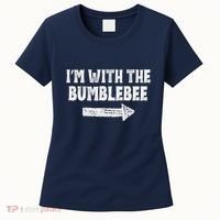 Funny I’m With The Bumblebee Costume Halloween Matching Couple Women's T-Shirt thumb 0