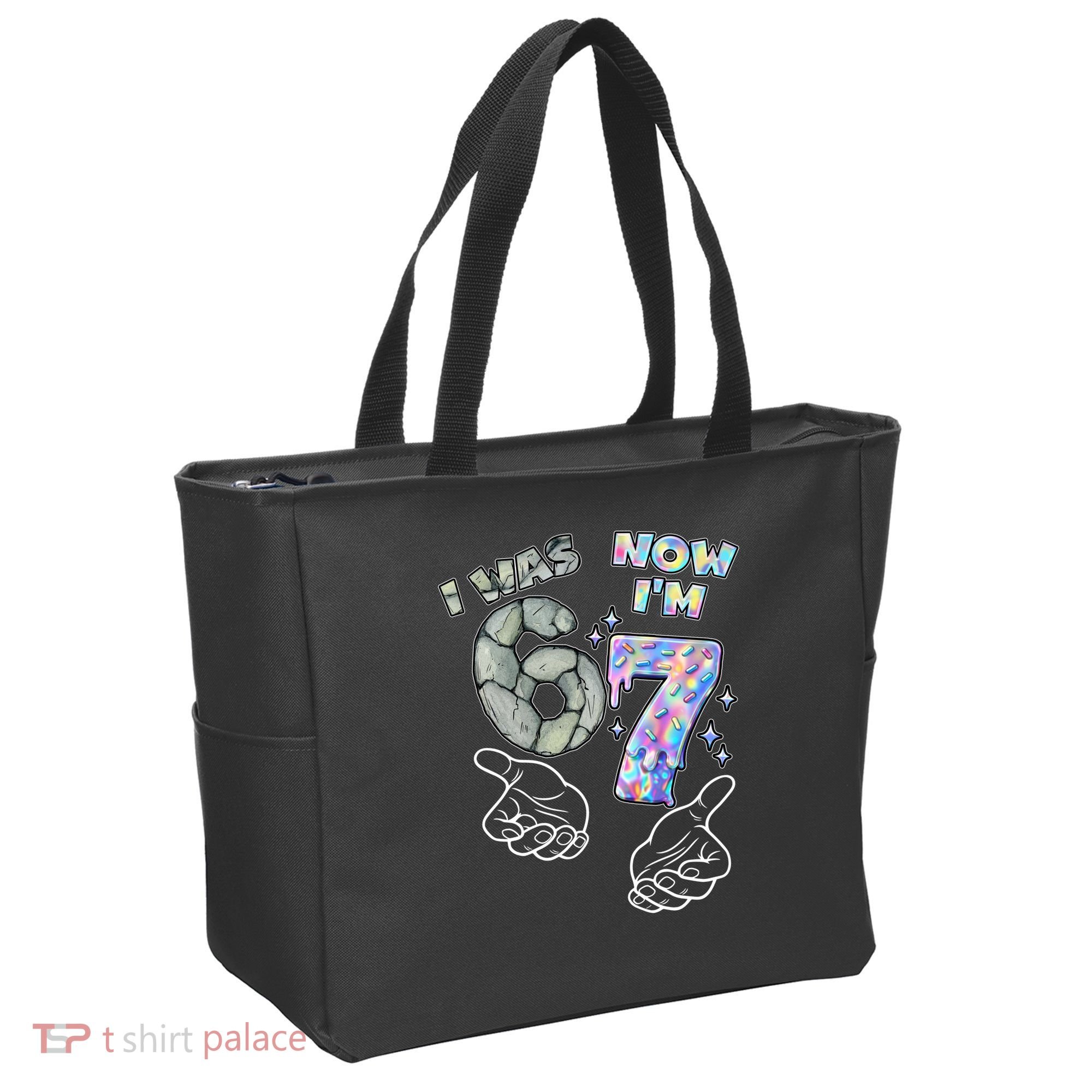 Funny I Was 6 Now I'm 7 Birthday 6 7 Six Seven Meme Tote Bag
