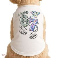 Funny I Was 6 Now I'm 7 Birthday 6 7 Six Seven Meme Doggie Tank thumb 0