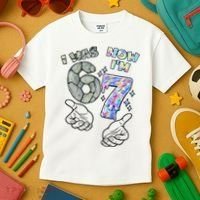 Funny I Was 6 Now I'm 7 Birthday 6 7 Six Seven Meme Kids T-Shirt thumb 3