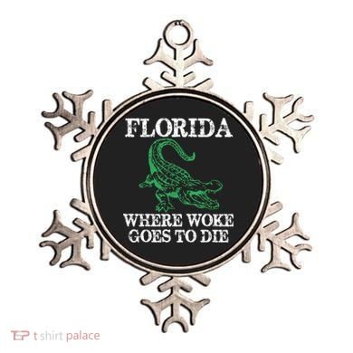 Florida Is Where Woke Goes To Die Crocodile Alligator Ornament