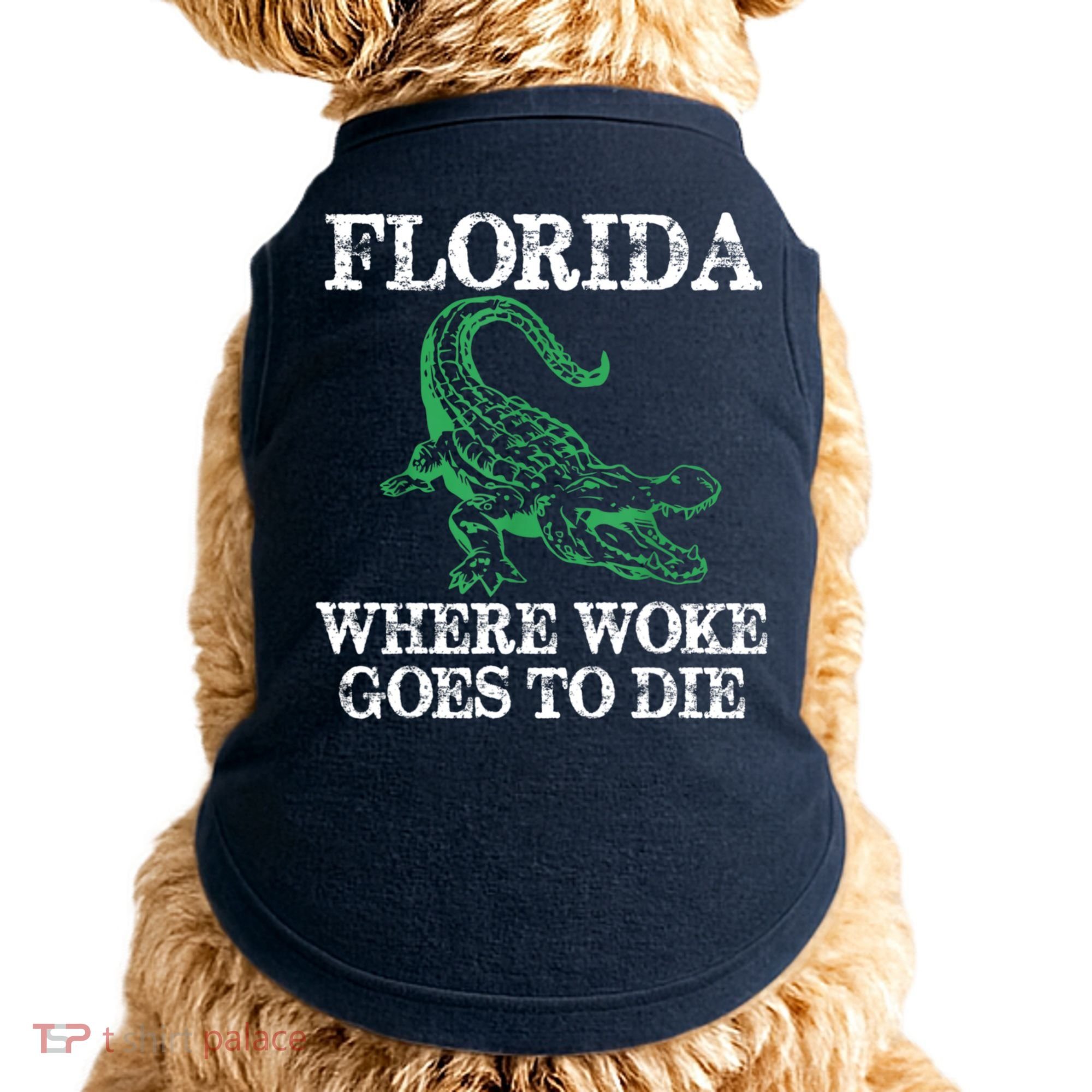 Florida Is Where Woke Goes To Die Crocodile Alligator Doggie Tank