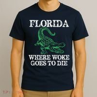 Florida Is Where Woke Goes To Die Crocodile Alligator T-Shirt thumb 3
